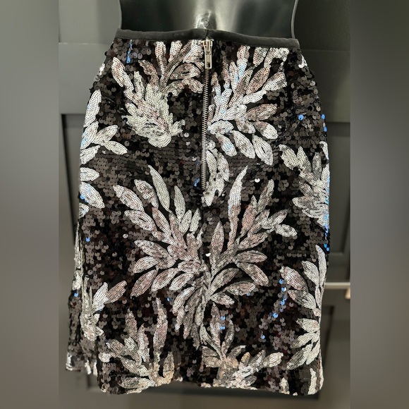 Walter Baker NWT Black & Solver Cocktail Skirt - Picture 4 of 5